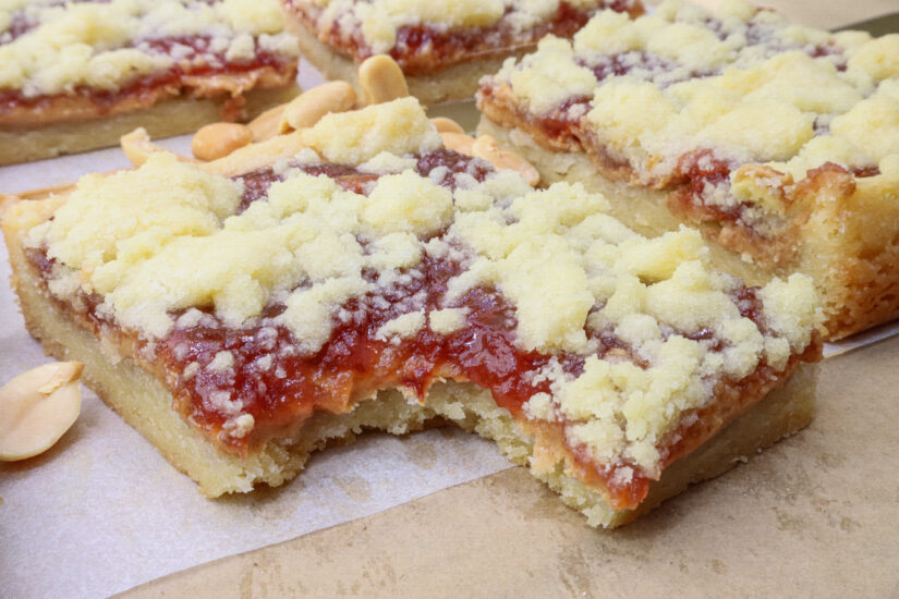 PB&J SHORTBREAD BARS