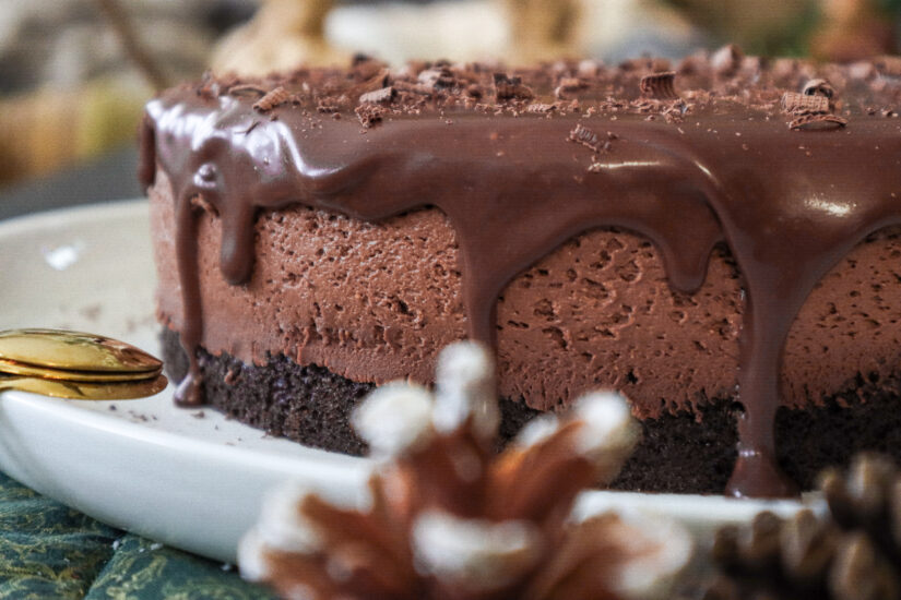 TRIPLE CHOCOLATE MOUSSE CAKE